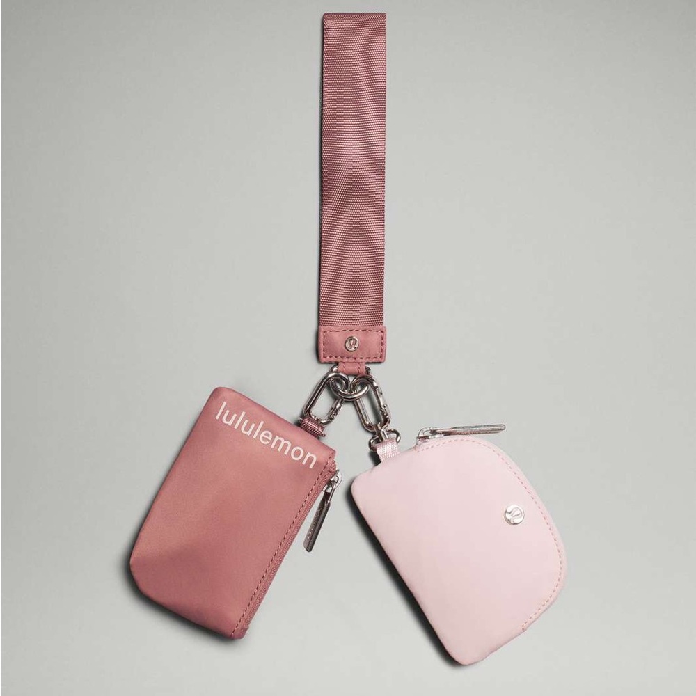 Lululemon Dual Pouch Wristlet- Spiced Chai/Flushed Pink